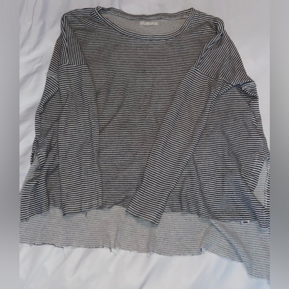 Striped Black and White Women's Top